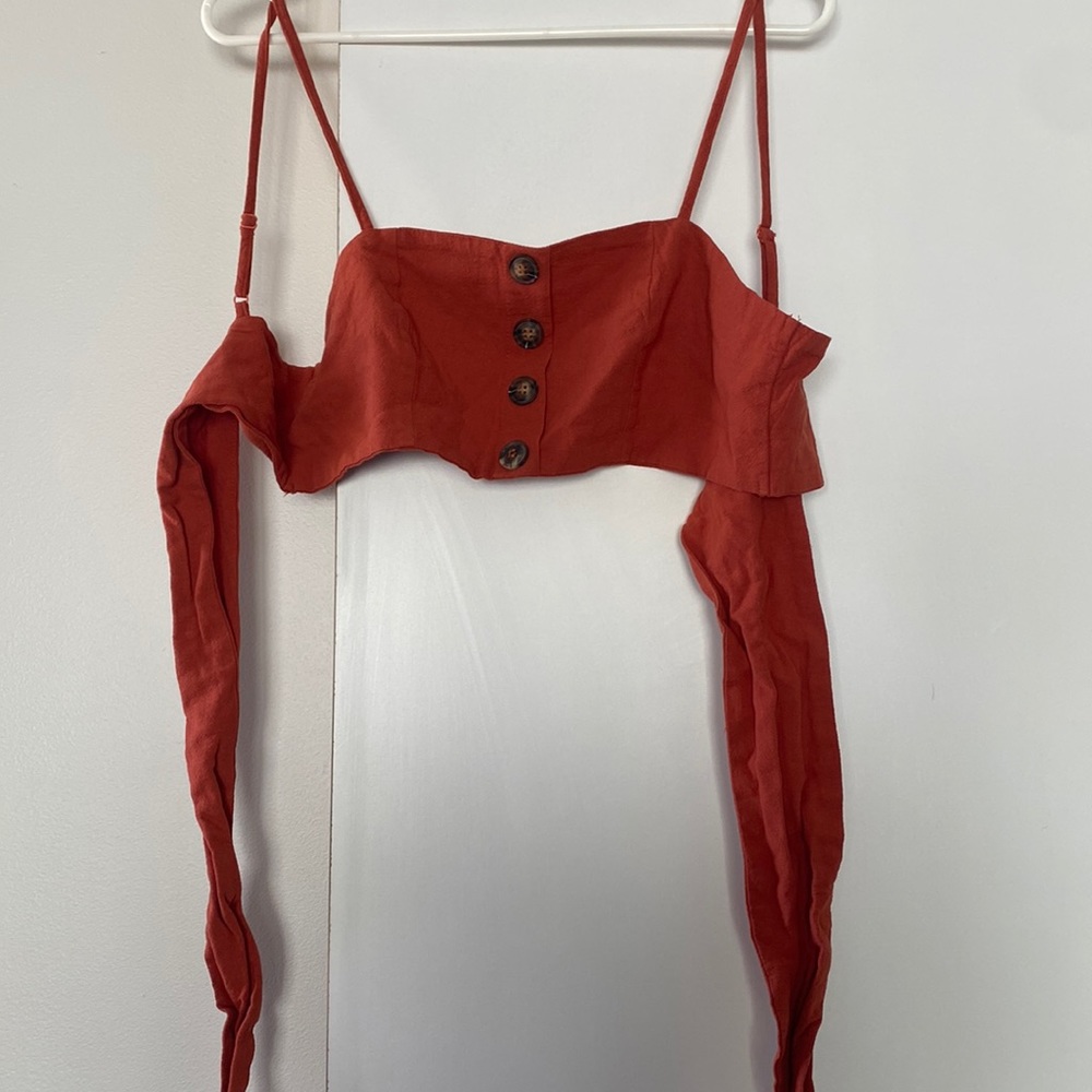 Nasty Gal tie-back crop top